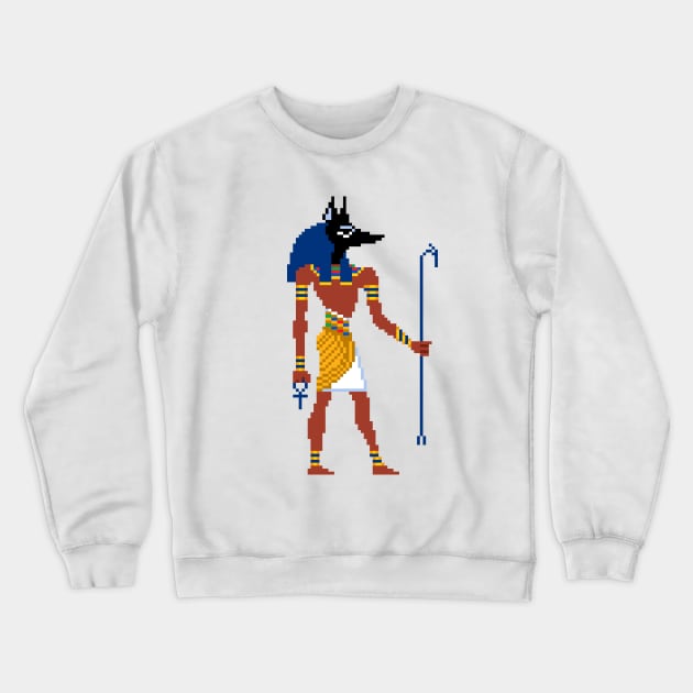 Anubis hieroglyph pixel art Crewneck Sweatshirt by PXLFLX